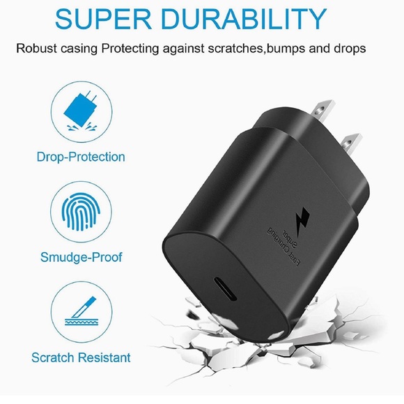 Samsung 25w Super Fast Charging Wall Adapter USB-C Black - Picture 6 of 6